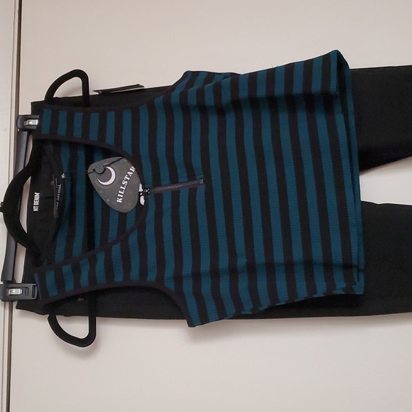 *NWT* Killstar's Green and Black Possessed Rib Vest - Picture 14 of 16